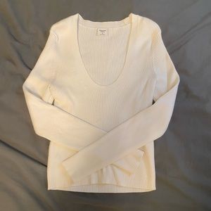Abercrombie Knit White Long Sleeve